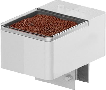 Automatisk automat för fiskmatare, automatisk matautomat för fiskbehållare, precisionsmatningsverktyg med justerbar timer, mångsidig design stöder pulverflingor, pellets, för akvarier
