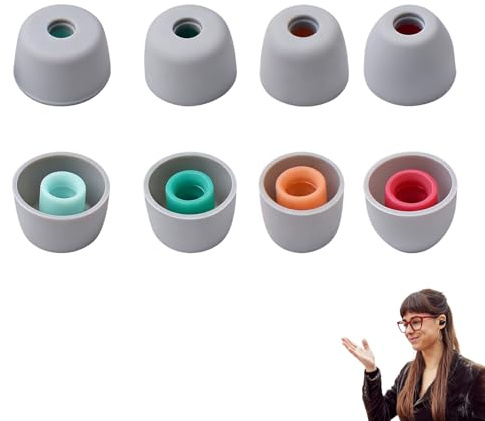 ZWWOGE 4 Paia Gommini Auricolari Silicone Bianchi per Son y WF-1000XM5 XM4 XM3 C700N Cuscinetti Auricolari Morbidi Ricambi Eartips Gomme Cuffie In-Ear Accessori Custodia Cover Taglie S M L XL parigine