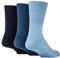 IOMI Footnurse - 3 Pack Unisex Extra Wide Bamboo Diabetic Socks | 4 Sizes | For Swollen Feet & Legs | Smooth Toe Seam | Cushioned Foot (9-11, Blue)