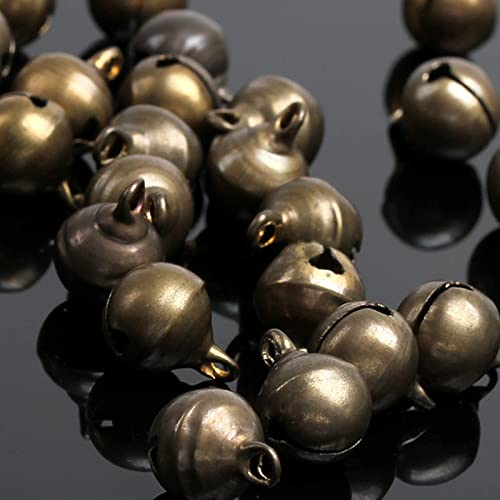 200 STK Glöckchen zum Basteln Vintage 12 mm Glöckchen Bronze Schellen Glocken für Schmuck Basteln Geschenkverpackung Dekoration,Glöckchen Schellen Mit Öse,DIY Dekoration Für Schmuckherstellung