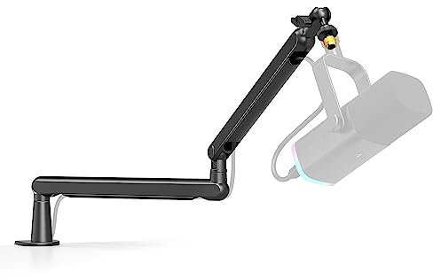 FIFINE Microphone Arm Stand, Boom Arm Stand with Desk Mount Clamp, Screw Adapter, Cable Management, Suspension Scissor Mic Stand for Boom Stick Microphone, for Podcast Streaming Gaming Studio-BM88