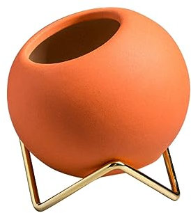 ABOOFAN Ensemble De Pots De Fleurs Succulentes en Poterie Grise Orange Moyen - Pot DéCoratif Polyvalent pour Plantes Cactus Maison Bureau-IdéAl pour Apprentissage Et Cadeau CréAtif