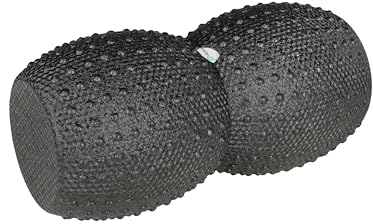 Relexa Peanut Faszienrolle – Effektive Rücken- & Körper-Massage - Ergonomische Erdnussform - Elastische Druckpunkte - Aus Recycelbarem EPP 17 x 33;5cm - Schwarz