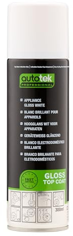 AutoTek Professional Appliance White Spray Paint, Aerosol Spray, 300 ml