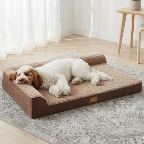 Jolibean Panier pour Chien Orthopédique Grand, 122x76 cm
