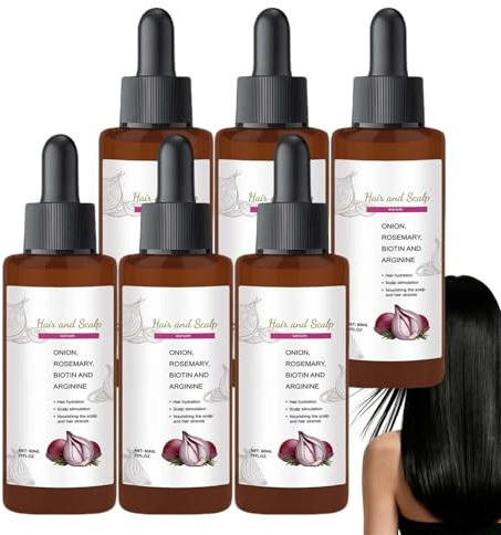 Siero per la crescita dei capelli con cipolla e rosmarino, siero per il cuoio capelluto, spray per la crescita dei capelli per donne con formula leggera, sieri nutrienti per il cuoio capelluto. 6