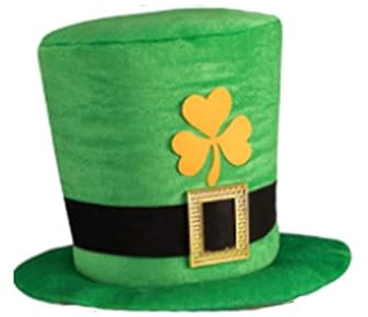 Adult Green Leprechaun Top Hat St Patrick's Day Accessories Novelty Hat Irish Gifts One Size Irish Fancy Dress Costume Accessory for Men and Women, Leprechaun Costume St Patricks Day Accessories