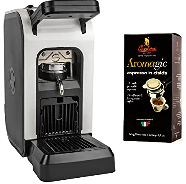 Barbera Pad-Maschine Spinel Ciao - Vollautomatisch, Schwarz, 1 Tasse, 18 Aromagic Pads