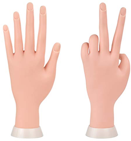 Main artificielle flexible et souple d’entraînement pour manucure et faux ongles