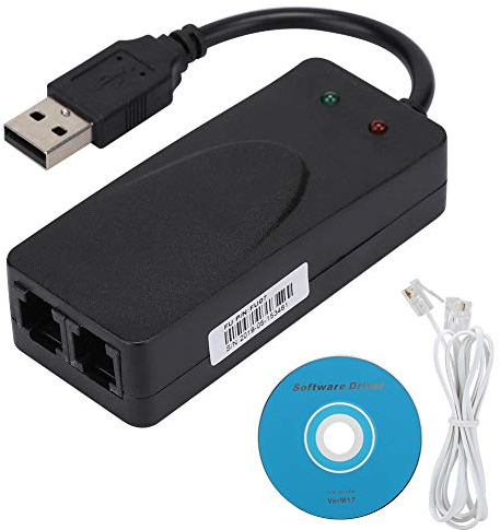 Modem dial-up Normale, Modem fax Doppia Porta USB 2.0 56K Driver Modem Esterno per 98/2000 / Me/XP/Vista / CE5.0/10 / 8.1/8/7, Supporto Composizione Internet/invio/Ricezione Automatica
