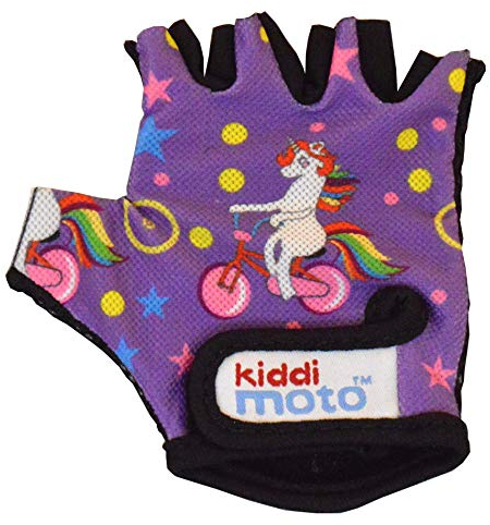 KIDDIMOTO Kinder Fahrradhandschuhe Fingerlose für Jungen und Mädchen/Fahrrad Handschuhe/Bike Kinder Handschuhe (Unicorn, S (2-5y))