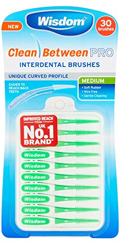 Wisdom Clean Between Pro Interdental Brushes Medium 30 Brushes
