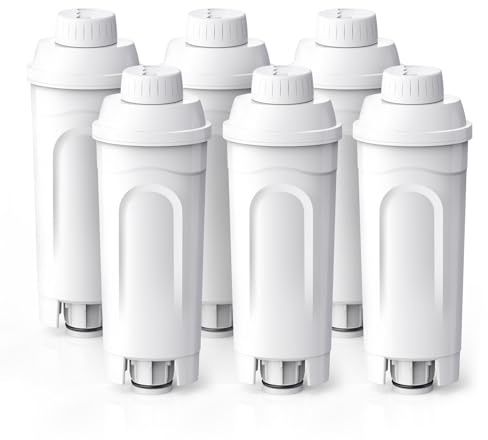GLACIER FRESH（6 Stück）Wasserfilter für DeLonghi®Kaffeevollautomat,DLSC002 filter Kompatibel mit Magnifica S Evo, PrimaDonna, Eletta Explorer, Dinamica, ECAM, ETAM, ESAM,TÜV SÜD Zertifiziert