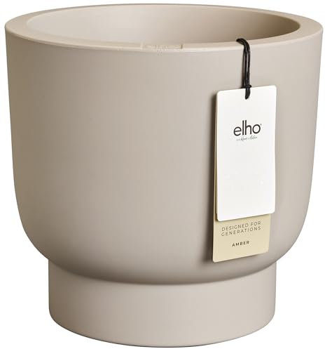 elho Amber Grail 30 - Blumentopf für Innen und Außen - 100% Recyceltem Plastik - Ø 29.5 x H 28.3 cm - Beige/Balanced Beige