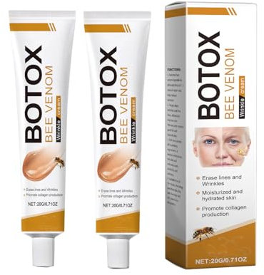 Crema hidratante antiarrugas de veneno de abeja para rostro y cuello, crema hidratante hidratante para todo tipo de piel (2)