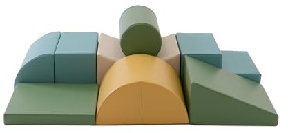 IGLU Soft Play Adventurer Set di mattoncini da costruzione in schiuma giganti, 8 pezzi (Pastel Sea)