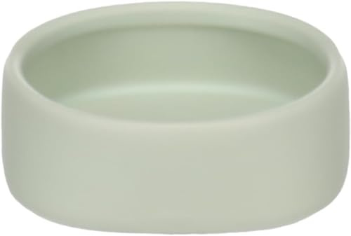 Flamingo Gamelle pour la Nourriture et l'eau Zara Vert 100ml – en Céramique Émaillée – pour Hamsters et Petits Rongeurs – Design Élégant et Minimaliste – Facile à Nettoyer et Stable