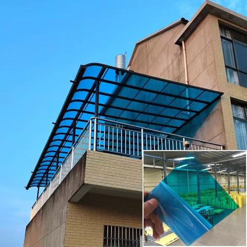 Lastre Di Copertura In Policarbonato, Lastra Di Copertura In Policarbonato Trasparente Per Esterni, Facile Tagliare, 1,6mm Spesso, Pensilina Tettoia Per Esterno,Giardino,Serre(1.22mx1m/4x3.3ft)