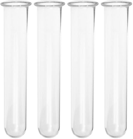 POPETPOP 4Pcs Plant Propagation Tubes : Clear Glass Test Tubes for Plants Hydroponic Propagation Vases for Home Office, 5.89X1.18X1.18in