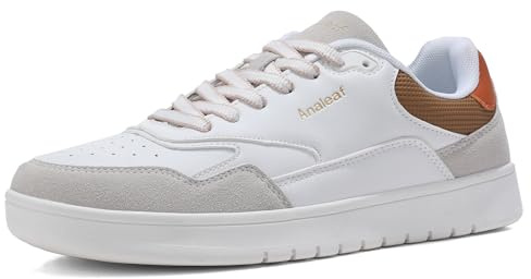 ANALEAF Men's Casual Fashion Trainers Business Lace-Up Shoes | Thickened Tongue Lining, Slip-Resistant Sole, Versatile Style