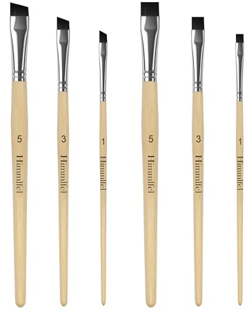 Himmlfel pennelli correttivi, 6 pennelli professionali con setole in nylon ad alte prestazioni per acquerello, acrilico, guazzo, adatti alla correzione di errori e al miglioramento dei riflessi