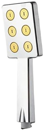 Cabezal de Ducha de Lluvia Cuadrado Plateado y Negro de Alta presión con boquillas de rociado Superiores para Montaje en Techo, Accesorios de baño Tipo Lluvia