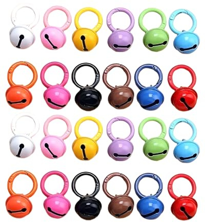 HUVZOR 24 pezzi Campanellino Extra Rumorosi per Cani Gatti Campanelli Campanello Extra Forte per Cani e Gatti Campanello Pet Campane per Collare Campana Pendente