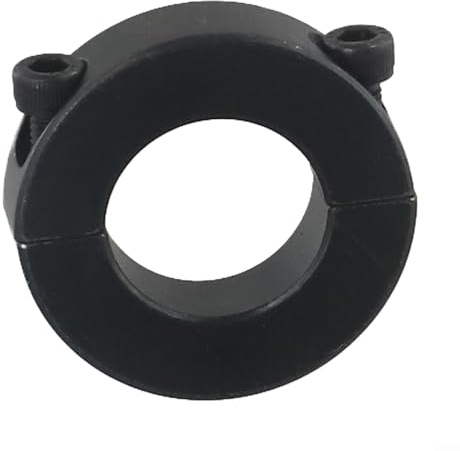 ReachMall Tvådelad axelkrageklämma 12 mm–30 mm svart stål delad ring, infälld skruv, hög hållkraft, för CNC-maskiners motoraxelfastsättning (30 mm)