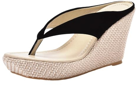Générique Sandales plates à talons épais de 9 cm pour femme, style tongs bohèmes avec bout séparé des orteils, idéales pour la plage et les sorties estivales, confortables et légères
