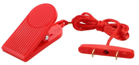 PartyKindom Interruptor de Seguridad de Emergencia Color Rojo con Diseño de Doble Inserción Accesorio Esencial para Parada Rápida para Cinta de Correr Compatible con Equipos de Fitness