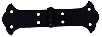 2 Stücke 135x47mm Scharniere Alte Beschläge im restaurierungsshop Tür Veraltete Vintage Schabby Möbelband symmetrisch Schwarz Eisenscharniere Schrankscharniere Antik