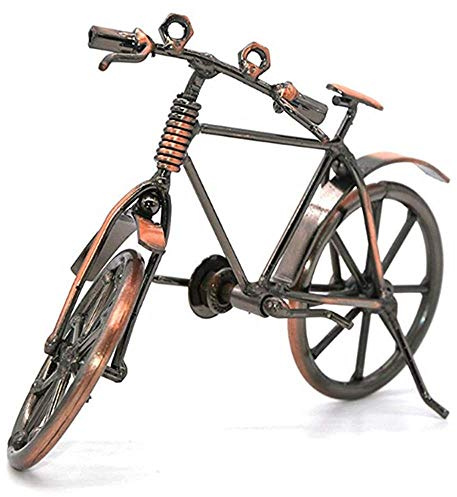 Schmiedeeisen Fahrraddekoration Modell, Deko Fahrrad klein, Metall Skulptur Retro Classic Handmade Eisen Fahrrad, Metall Art Dekoration Ornamente für Home Office