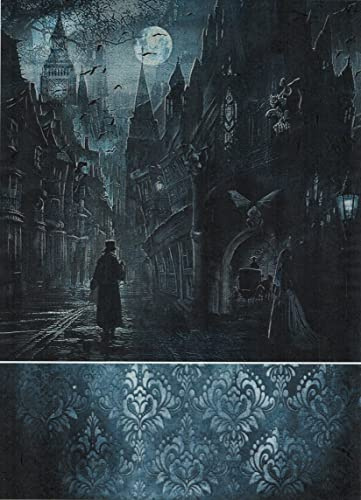 Zita´s Creative Rispapper A3 – Dark Night. Motiv-halmsilke, stråsilkespapper, decoupage-papper