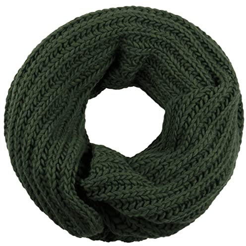 Lierys Jil bufanda circular punto liso Hecho en Alemania Unisex Otono Invierno