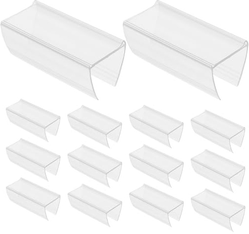 UKCOCO 30 Portaetichette per Scaffali 2,36x0,98x0,87 in PVC Trasparente Riutilizzabile, Clip Portaprezzi per GrigliaMetallica o Mensola Legno, Organizzazione Ufficio Supermercato Casa