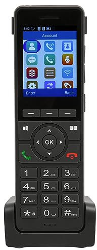 Teléfono Inalámbrico con Respuesta Automática de Desvío de Llamadas/desvío de Llamadas, Pantalla Retroiluminada de 2,4 Pulgadas Fácil de Leer, Compatible con Teléfono VOIP de Red