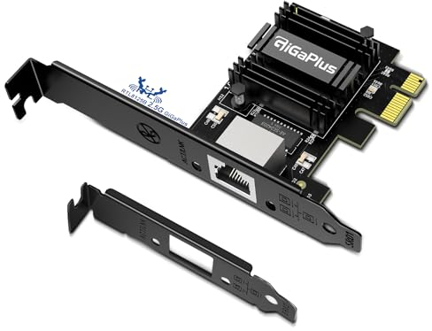 2.5Gb PCIe Netzwerkkarte, GiGaPlus 2500Mbps Ethernet Interface Adapter, mit Realtek RTL8125B, Wake on LAN, 2.5G NIC kompatibel mit Windows/Linux/MAC OS