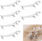 DECARETA 6er Set Legierung Essstäbchen Halterung Ablagen Stäbchen Halter Löffel Halter Gabel Messer Ständer Besteck Ablage Stehen Messer Abendessen für Löffel Spon Silber