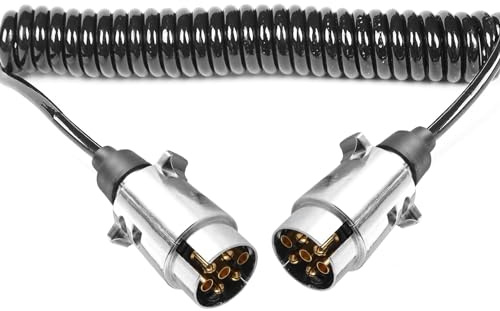 AGRISHOP Cable para Remolque 7Polos Cable de Extensión 2.4M 12V Alargador Cable Remolque 7 Pines para Coche RV