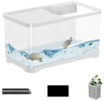 Goldfischbecken - Aquarium-Set, Aquarium Mit Wasserpumpe | Aquarium Terrarium Faunarium, Aquarium Becken Glasbecken Terrarium Glasaquarium Schildkröten Für Quallen, Goldfische