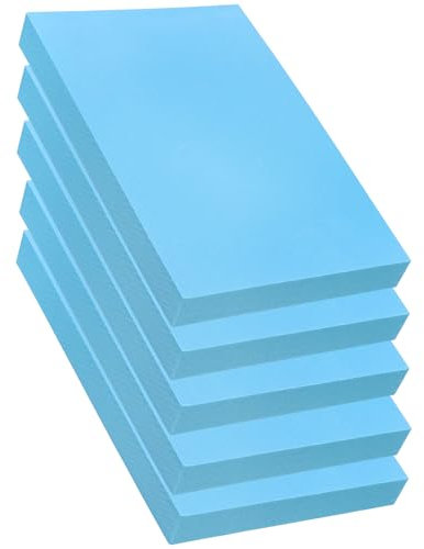 TAIANJI 5-pack polystyrenskumbrädor med hög densitet, hantverksskumblad, 20 mm tjocka skumbrädor, rektangel, skumbräda för gör-det-själv-hantverk, modellering, skulptur