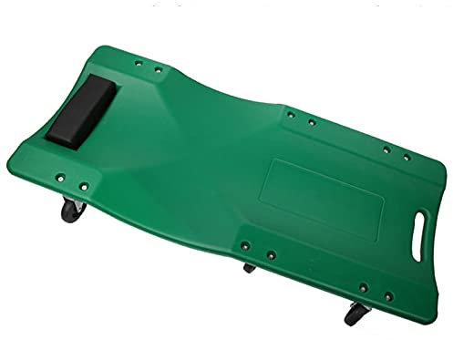 36 Inch Plastic Creeper,Rolling Garage Mechanic Creeper With Soft Headrest,Portable Collection Box, Suitable For Maintenance Of Mechanical Metal Equipment (Color : Black) (Green)