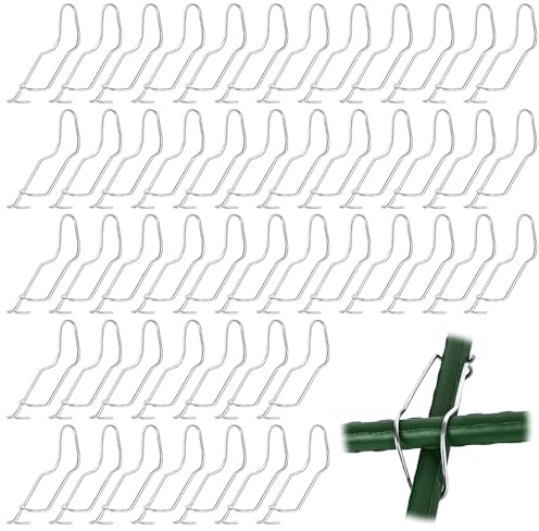 Riisoyu 50 Piezas Hebillas de Conexión de Enrejado de Plantas, Planta Conector de Clip Hebillas de Conexión para Cañas de Bambú Accesorios de Enrejado de Jardín para Jardín Plantas Trepadoras Soporte