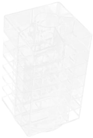 CLISPEED Organizer per Trasparente con Rotazione per Trucco con Scomparti per Cosmetici Portarossetti da Scrivania Resistente Uso