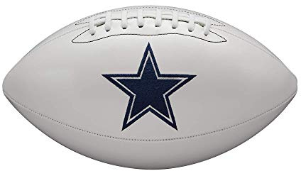 WILSON NFL Live Signature Autograph Football - Official Size, Dallas Cowboys