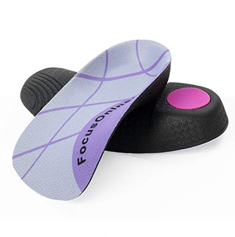 3/4 Length Arch Support Insoles for Men and Women, Small Size Planter Fasciitis High Arch Support for Work Boots, EVA Orthotic Shoe Inserts for Flat Feet, Over-Pronation, Relief Foot Heel Spur Pain