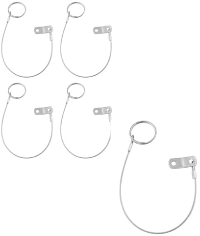 Cordon ZONADAH en acier inoxydable à goupille de dégagement rapide pour charnières de pont de bateau, arrimage de câble, fil de sécurité, 1 boucle avec anneau de dégagement rapide, 150 mm, lot de 5