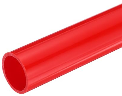 QUARKZMAN PVC rör, diameter 27,2 mm längd 0,2 m rund plaströr för trädgård, akvarium, vattenledning, kabelkanal, ventilationsrör (Röd)