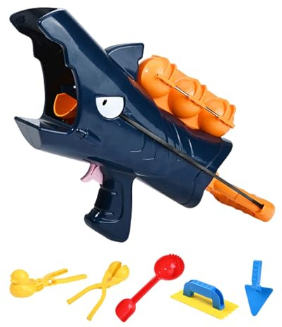kesurpae Engage In Fun Snowball Battles With Snowball Launcher Snow Toys For Kids For Outside ABS Kids Snow Shovel Snowball Maker, Tibetan blue