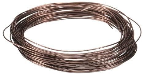 QUARKZMAN Alambre de Entrenamiento de Bonsái de Aluminio Anodizado 1Mm/18 Gauge 33 Pies de Longitud Alambre de Bonsái Flexible para Jardinería, Horticultura, Paisajismo, Plantación, Marrón